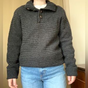 Heavy wool navy sweater (small)